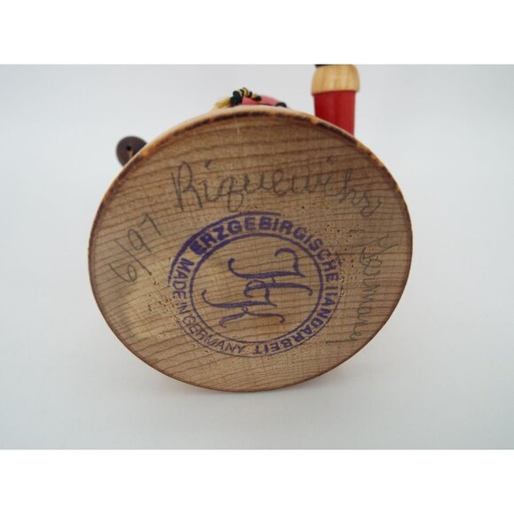 Erzgebirgische Handarbeit Germany Wooden Santa Figurine - Picture 6 of 11